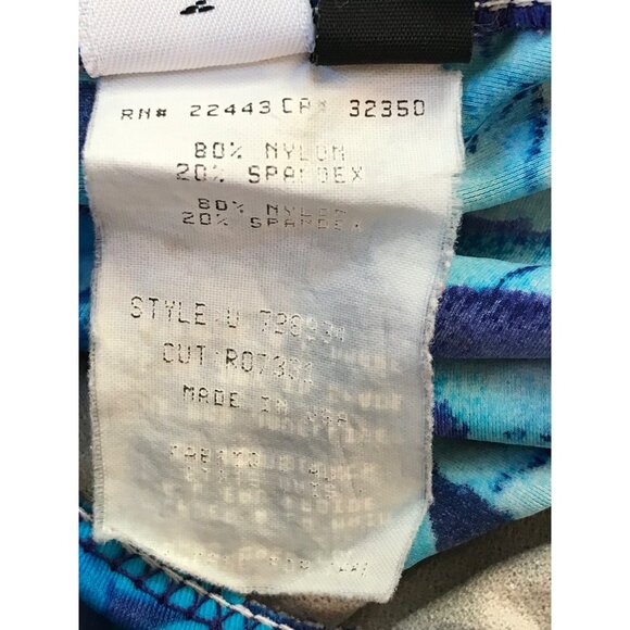 Vintage 90s LEILANI Tropical Palm Print Bikini 2pc High Waisted Swimsuit Sz 8 - Picture 5 of 6